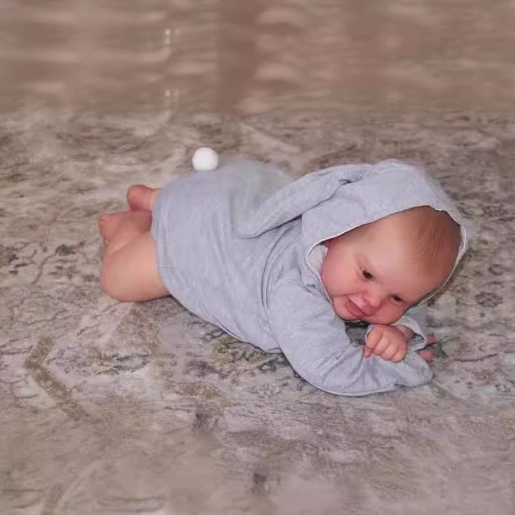 24 Zoll Reborn Kleinkind lebensechte Neugeborenen-Babypuppe mit Stoffkörper als Geschenk für jemanden