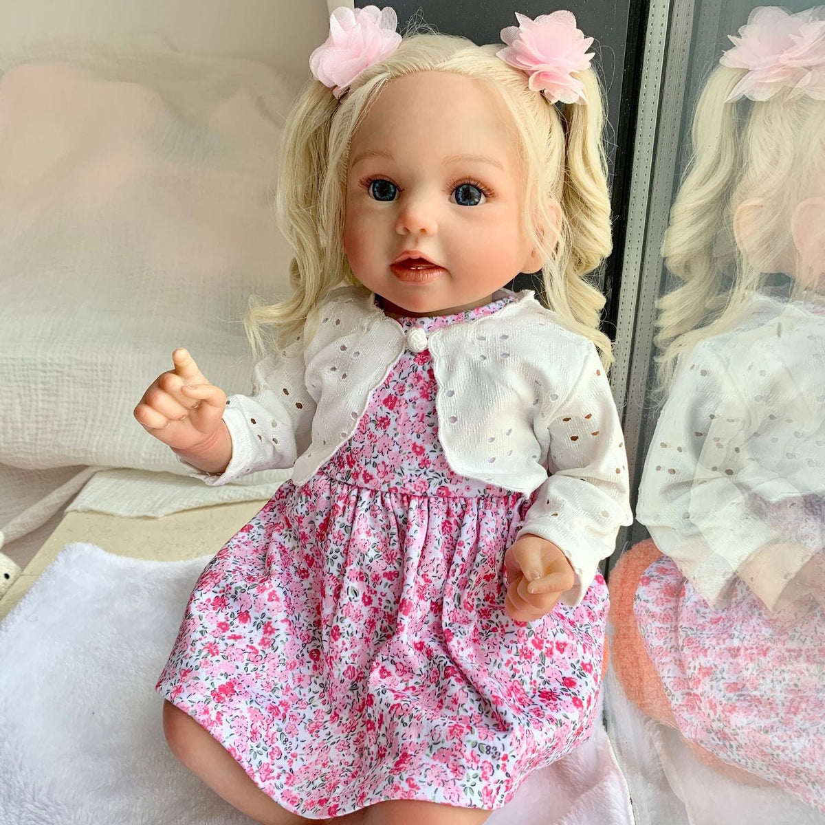 20 Zoll Reborn-Kleinkindpuppe mit Stoffkörper und blonden Haaren, in verschiedenen Ausführungen erhältlich, ideales Geschenk für Geburtstage und Feiertage