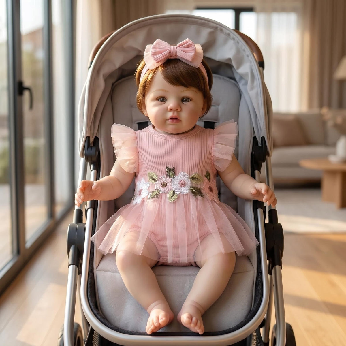 19-Zoll-Reborn-Babypuppe aus Vollvinyl, lebensechte, bewegliche Säuglingspuppe für Rollenspiele von Kindern und zur emotionalen Unterstützung für Erwachsene, erstklassige Geschenkoption für Geburtstagsfeiern, saisonale Feiertage und Babypartys