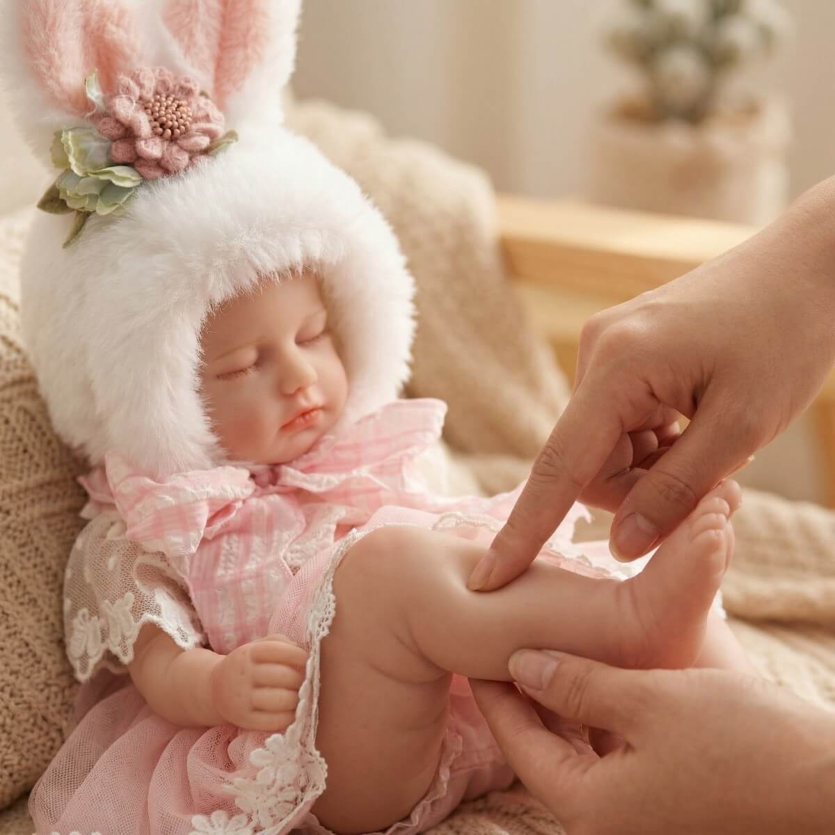12 Zoll realistische Reborn-Schlafpuppe, lebensechtes kleines Baby-Mädchen