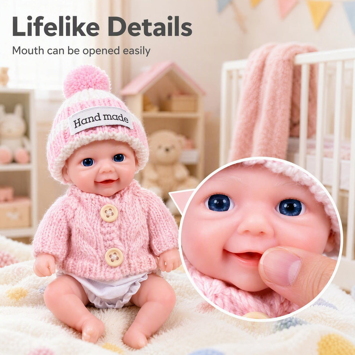 6 Inch Chubby Silicone Reborn Baby Doll 15CM Mini Full Body Soft Squishy Solid Silicone Newborn Toy