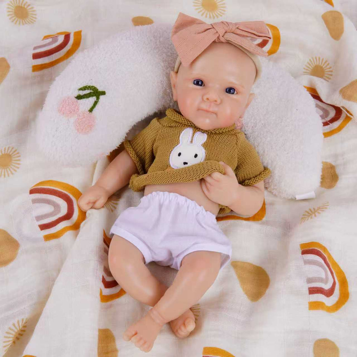 12 Zoll neue Reborn-Puppe aus massivem Vollsilikon mit weicher, simulierter Babyhaut als Spielzeuggeschenk