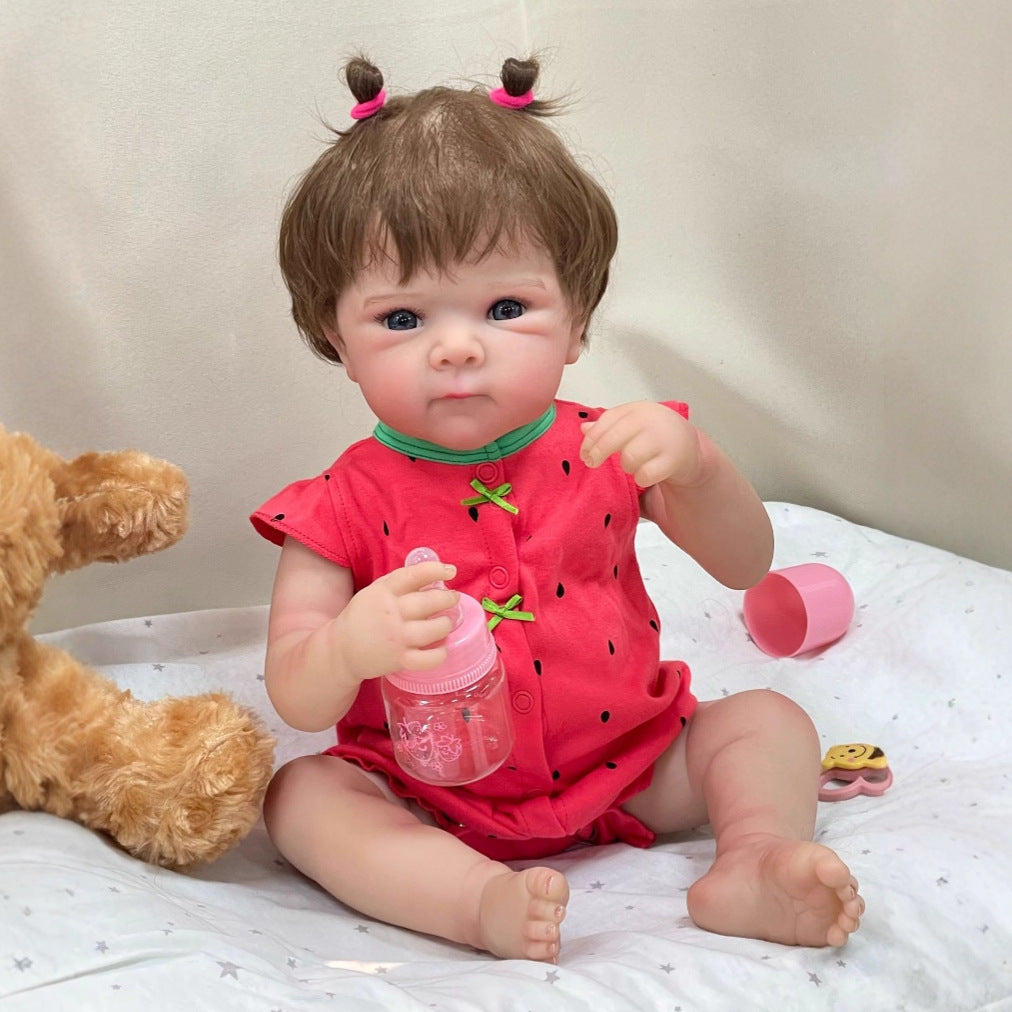 50 cm lebensechte Ganzkörper-Vinyl-Reborn-Puppe Kindergeschenk