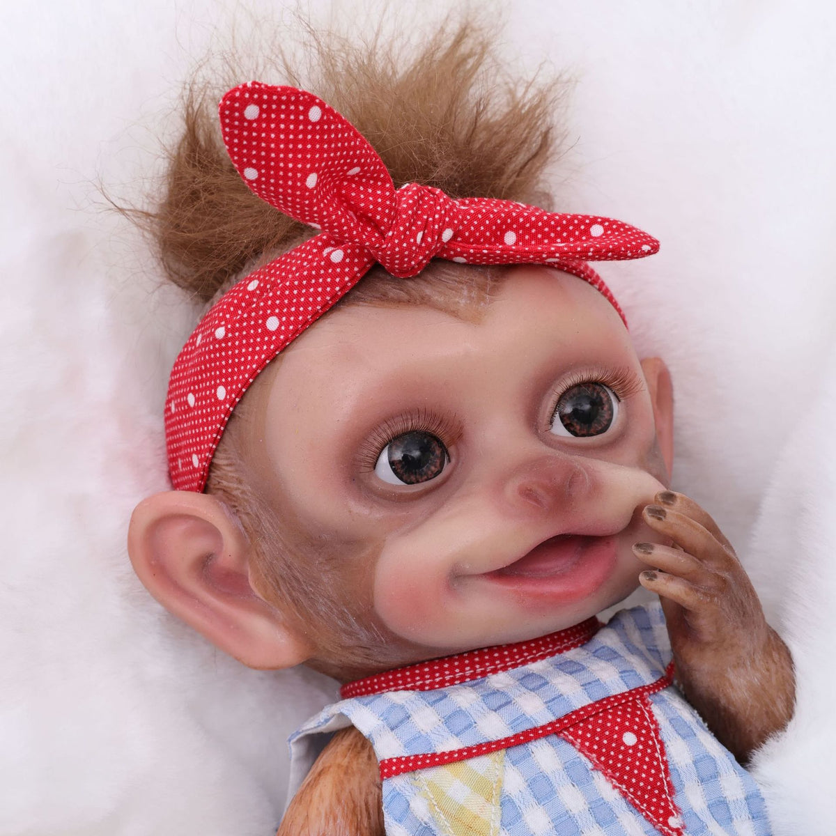 13 Zoll Ganzkörper weiche Silikon realistische Reborn Baby-Affe Silikonpuppe handgefertigtes hochwertiges Spielzeug Kindergeschenk