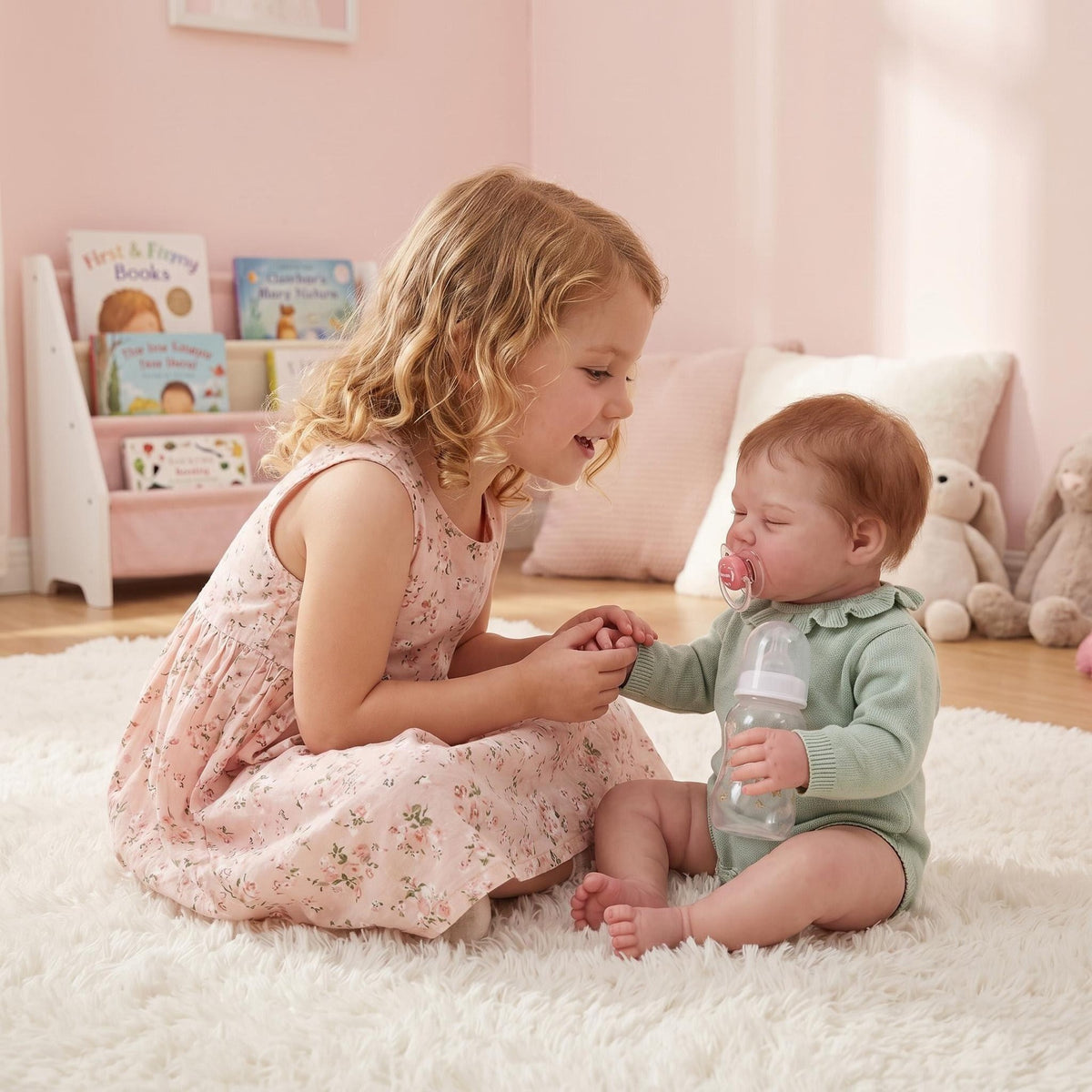 19-Zoll Reborn-Babypuppe mit Stoffkörper, süßes, lebensechtes Baby