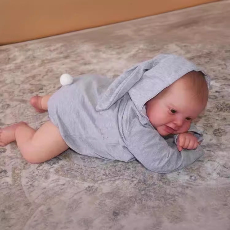 24 Zoll Reborn Kleinkind lebensechte Neugeborenen-Babypuppe mit Stoffkörper als Geschenk für jemanden