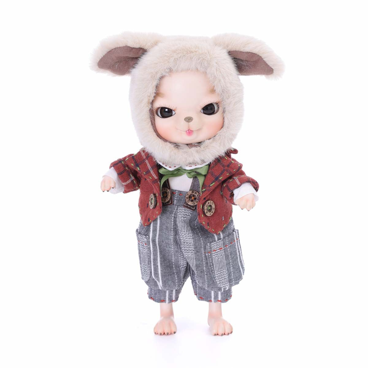 Entzückende 10-Zoll-Porzellan-Anziehpuppen (BJD) in Rotbraun