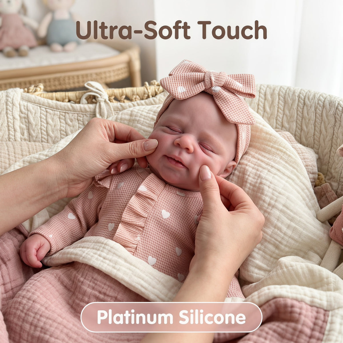 18-Zoll-Reborn-Babypuppe aus Vollsilikon, kuscheliger Begleiter für Kinder und erwachsene Sammler, wunderbares Geschenk für Geburtstage, Babypartys und Feiertage