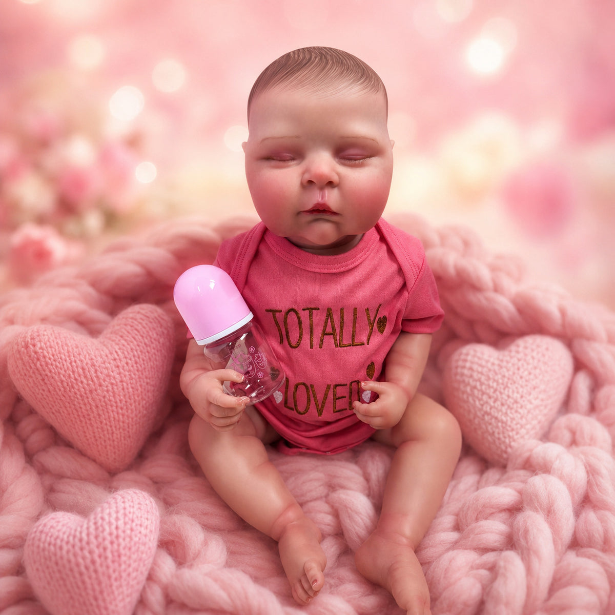 20-Zoll-Ganzvinyl-Puppe, realistisch schlafend, mit feinen, babyähnlichen Details, ideales Andenken für Kinder und Puppensammler