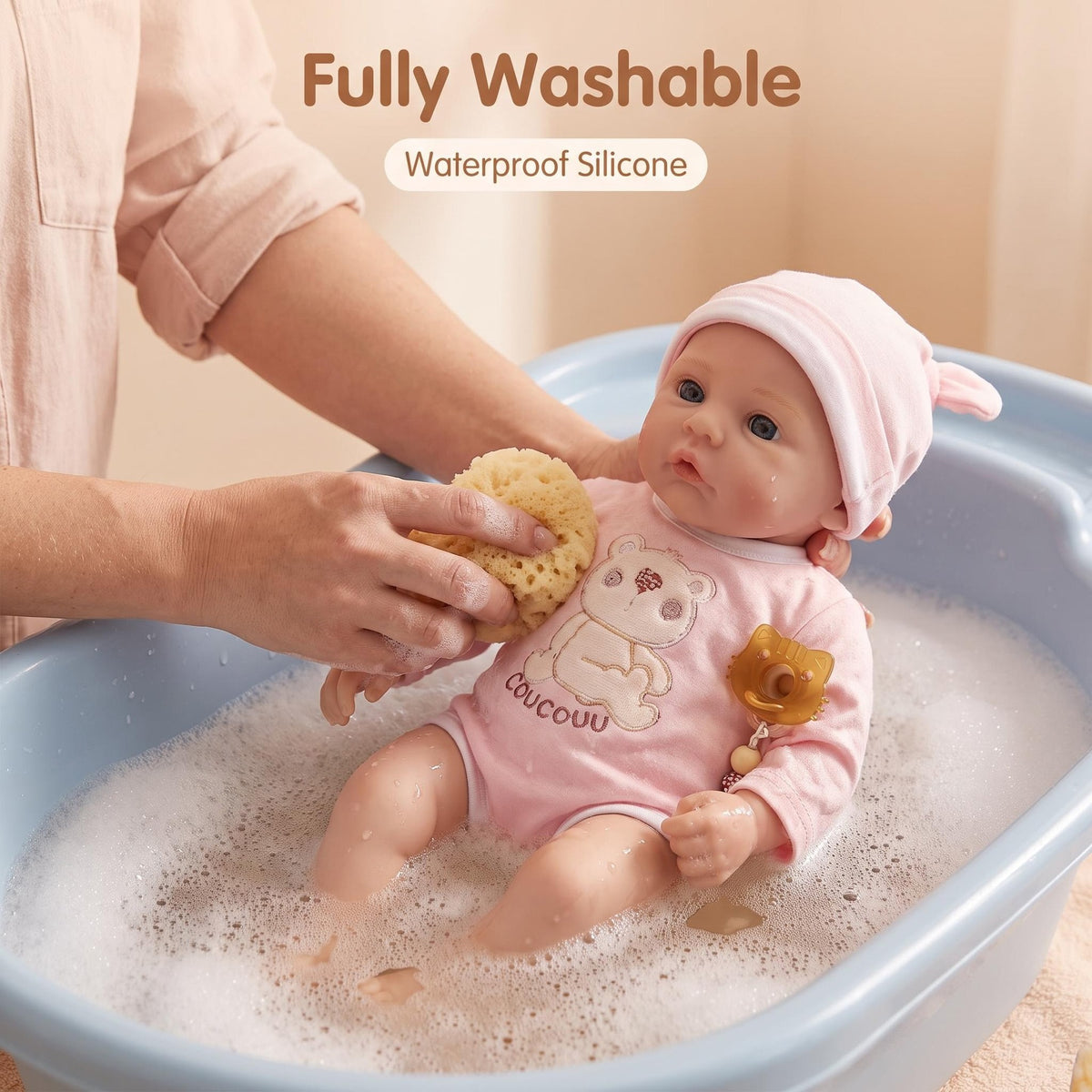 Geschenkfertige 16-Zoll-Reborn-Puppe aus Vollsilikon, schöne Inspiration für Feiertags- und Geburtstagsgeschenke