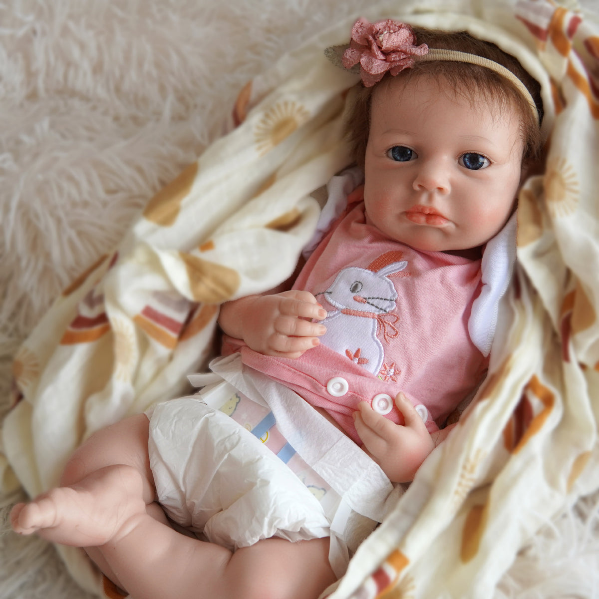 Echtes Hautgefühl 18 Zoll Vollsilikon Reborn-Puppe handgefertigtes Babyspielzeug für Kindergeburtstagsgeschenk