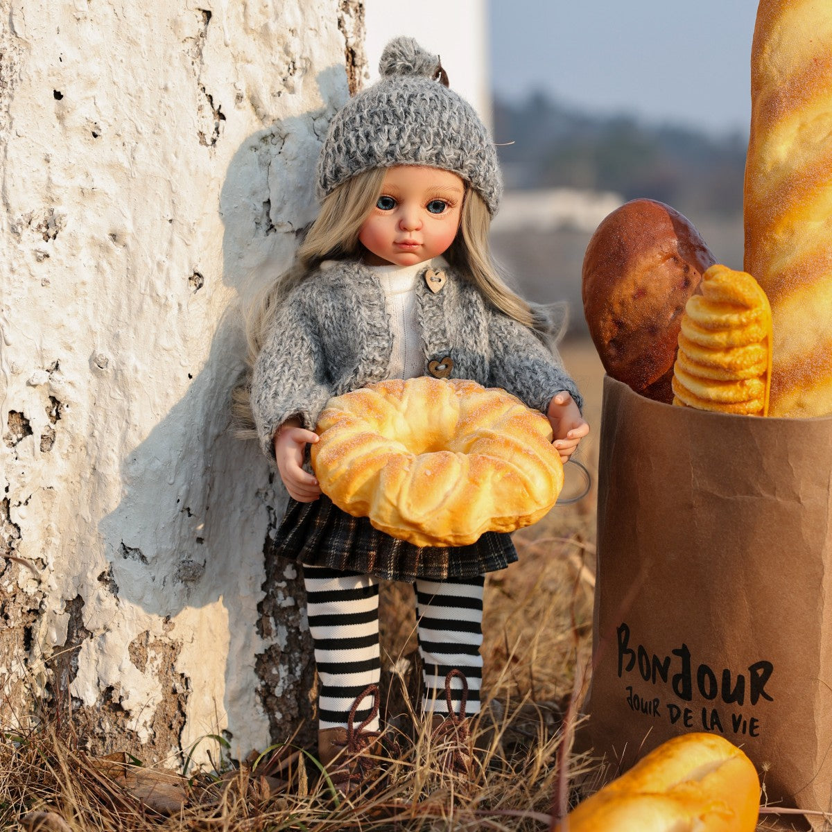 45 cm Puppenmädchen, süße handgefertigte Puppe, Geschenk