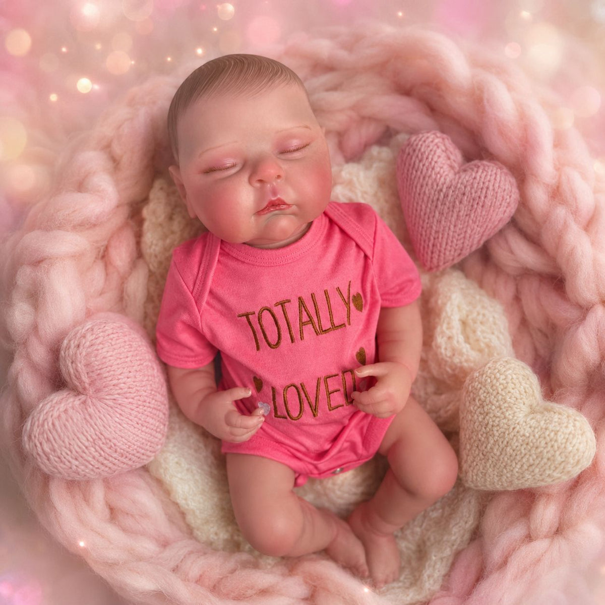 20-Zoll-Ganzvinyl-Puppe, realistisch schlafend, mit feinen, babyähnlichen Details, ideales Andenken für Kinder und Puppensammler