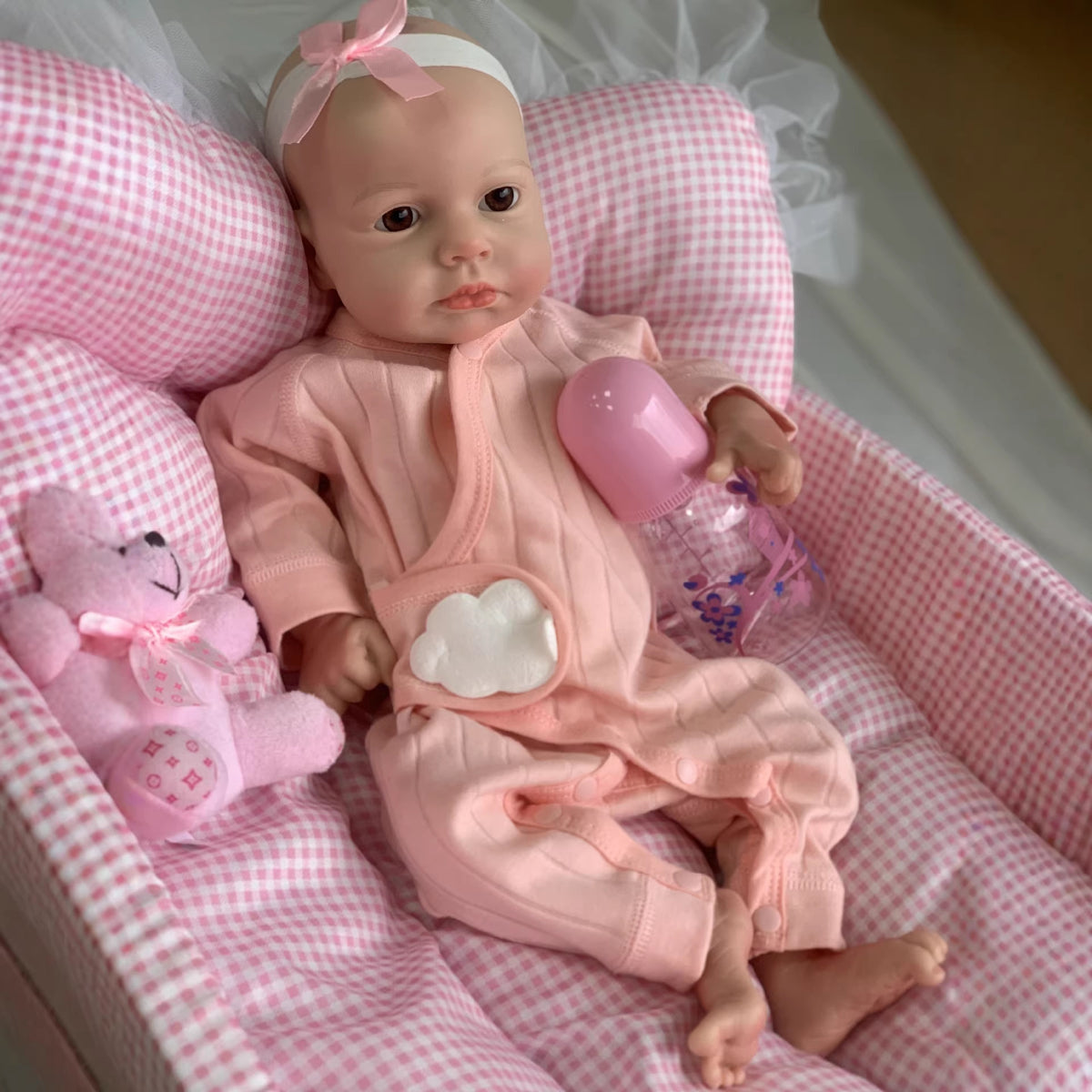 18-Zoll-Reborn-Puppe aus Vollsilikon, weiches Simulations-Baby als Begleitspielzeug