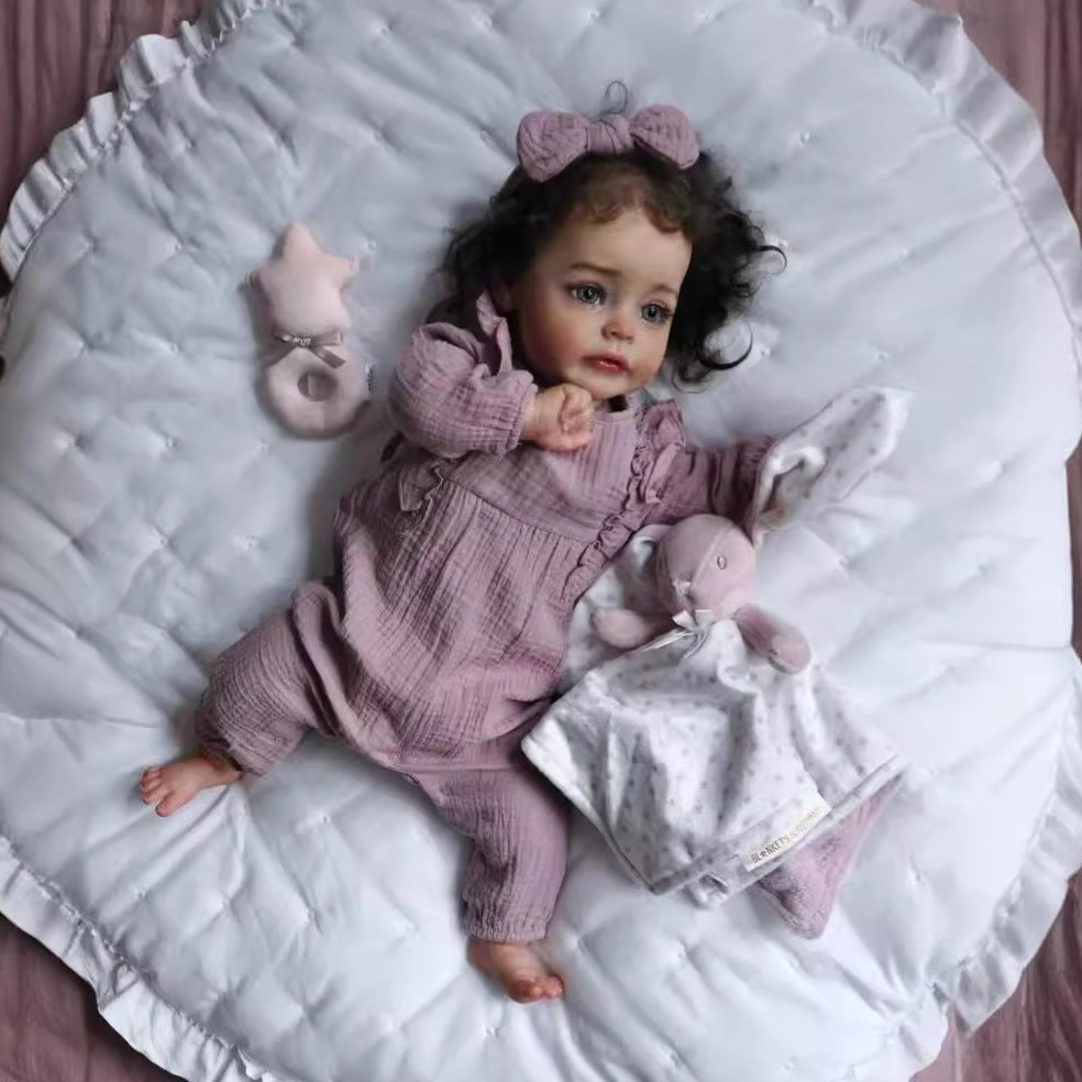24 Zoll Reborn Puppen mit Stoffkörper lebensechte Puppe Geschenk für Damen und Mädchen
