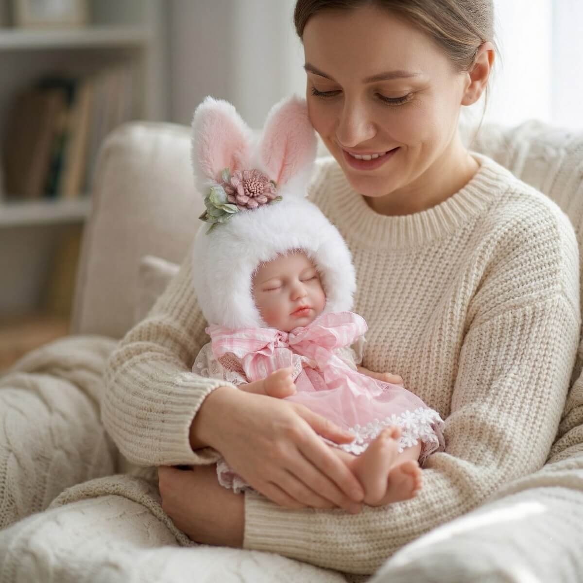 12 Zoll realistische Reborn-Schlafpuppe, lebensechtes kleines Baby-Mädchen
