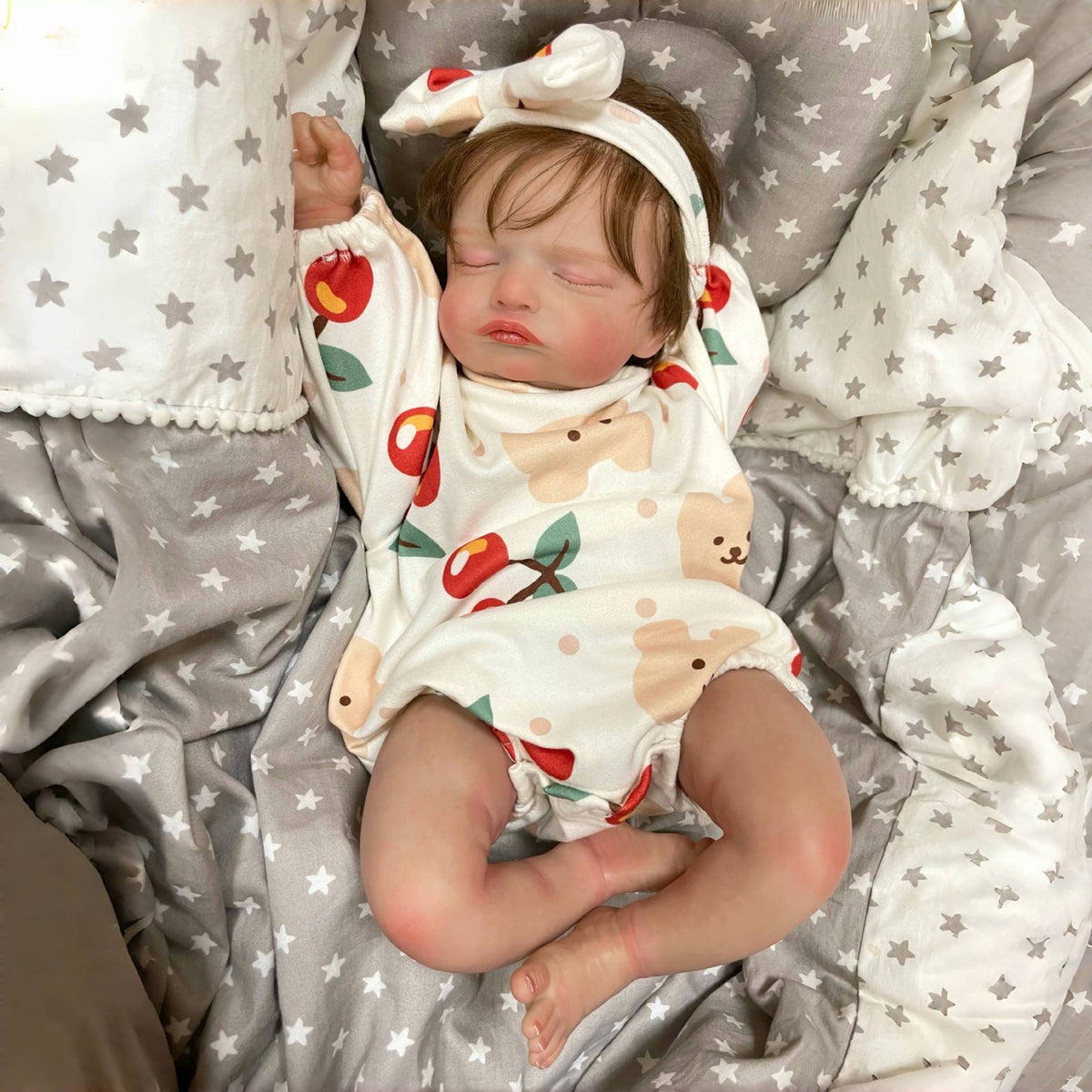 19 Zoll handgefertigte Reborn-Puppen mit Stoffkörper, realistische Kinderspielzeuge für kleine Mädchen