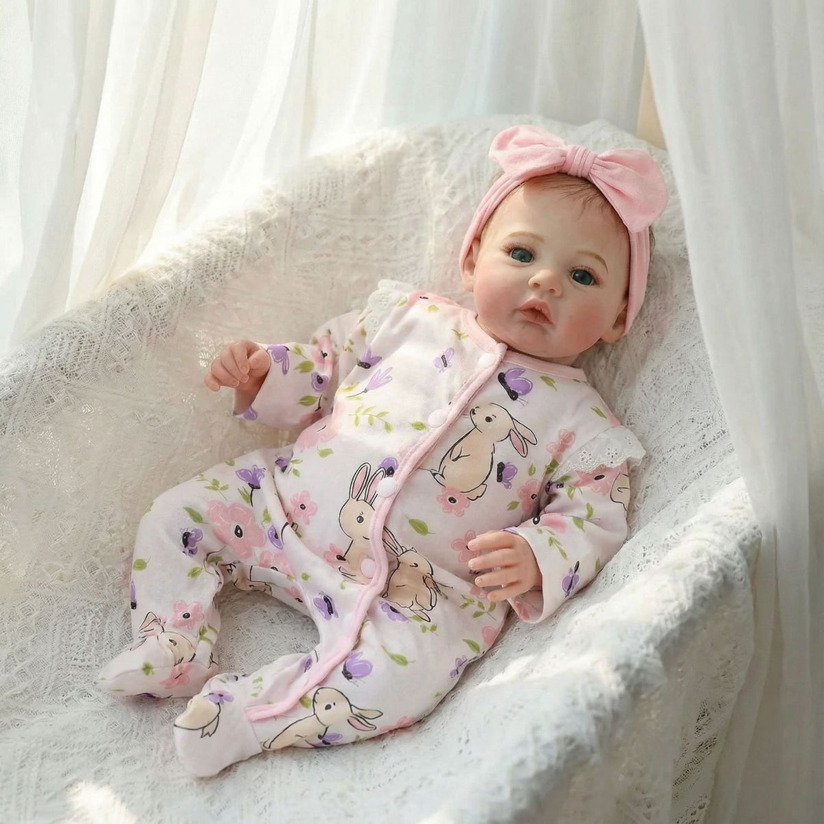 REALISTIC SWEET GALLERY 45 cm lebensechte Reborn-Babypuppe mit Spielzeug- und Geschenkset für Kinder ab 3 Jahren