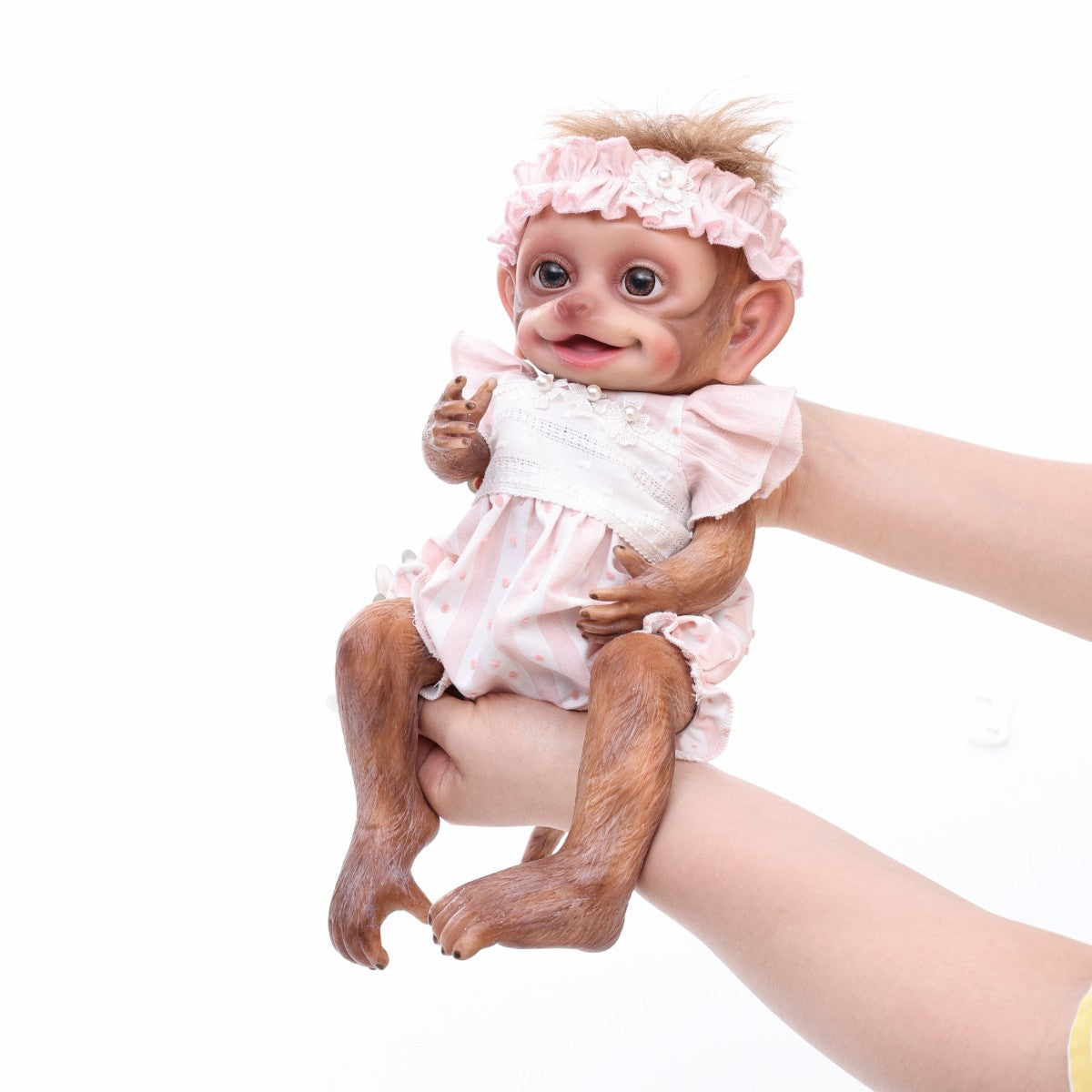 13 Zoll Ganzkörper-weiche Silikon realistische Reborn-Babypuppe massive Affen-Silikonpuppe handgefertigtes hochwertiges Spielzeug Kindergeschenk