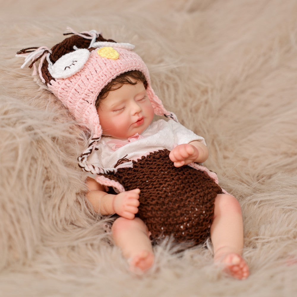 16 Zoll Reborn-Babypuppe aus massivem Vollsilikon, 3D-Haut mit sichtbaren Adern, handgefertigt, Neugeborenen-Spielzeug, ideales Geschenk für Kinder, Mädchen und Sammler