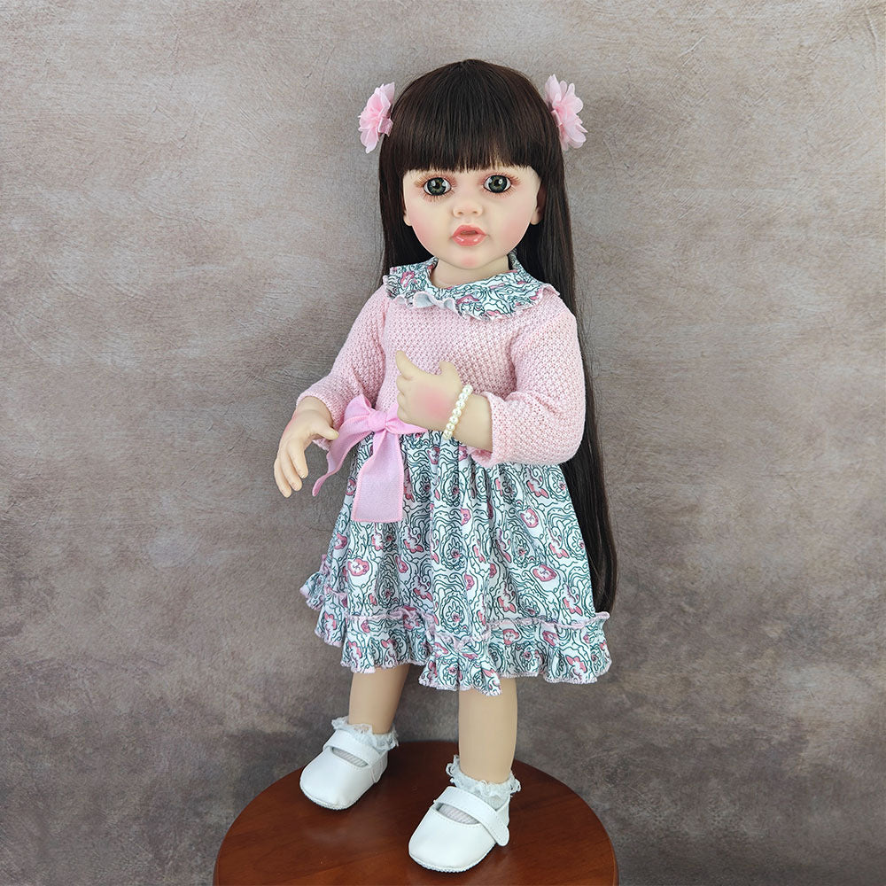22-Zoll Full-Vinyl stehende Reborn-Kleinkindpuppen, verschiedene Designs zur Auswahl, Begleiterspielzeug für Kinder und erwachsene Hobbyisten