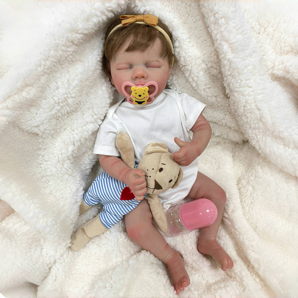 50 cm simulierte Baby-Reborn-Puppe aus Vollvinyl, 3D-Haut, Geschenk für Kinder