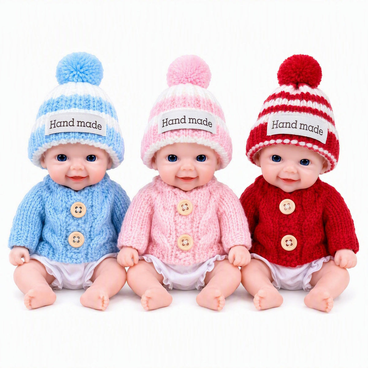 6 Inch Chubby Silicone Reborn Baby Doll 15CM Mini Full Body Soft Squishy Solid Silicone Newborn Toy