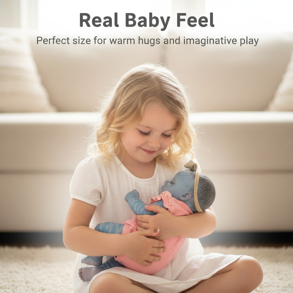 19-Zoll-Reborn-Puppe, hochwertige und sorgfältig handbemalte „Avatar-Style“-Babypuppe mit ikonischem Hautton und Sternenmuster