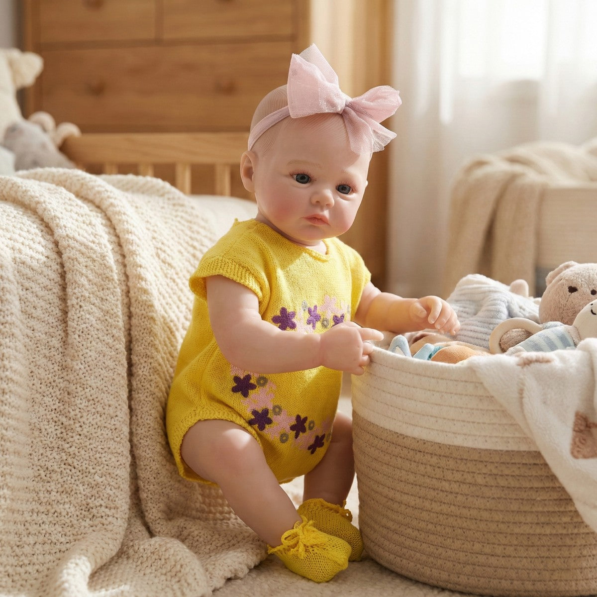 50 cm große, voll gummierte Reborn-Puppe, Simulations-Baby, Schätze