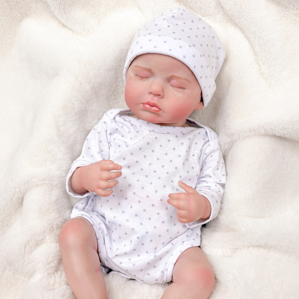 50 cm große, vollvinyl-schlafende Reborn-Babypuppe, handgefertigte realistische Details, wundervolles Weihnachtsgeschenk für alle Altersgruppen