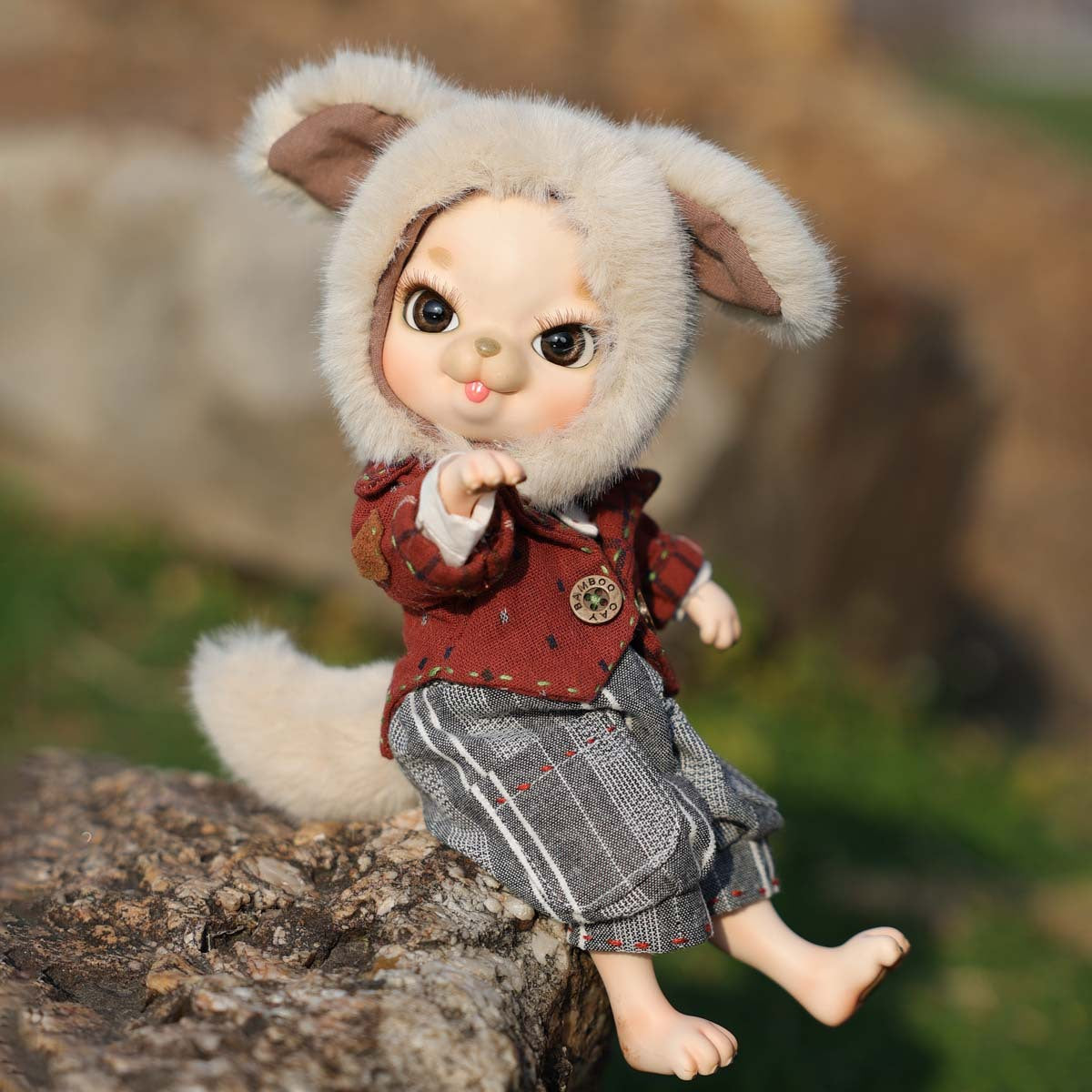 10 Zoll große, filigrane Keramikpuppe mit Kugelgelenken, Spielzeuggeschenk für Mädchen und Puppensammler