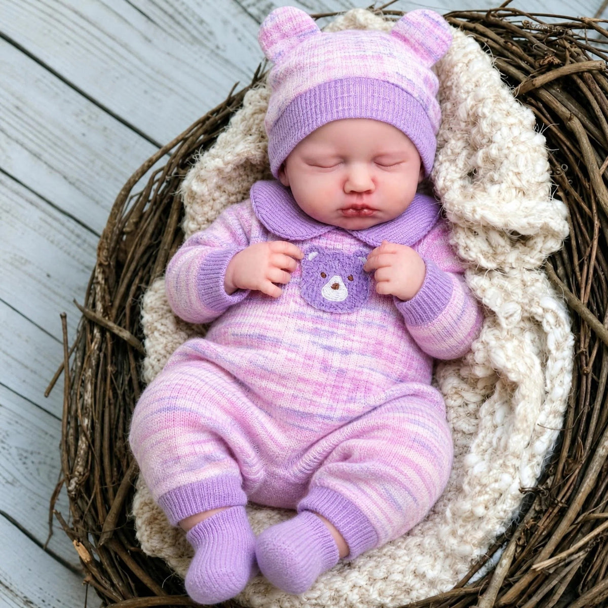 12 Zoll (ca. 30 cm) Neugeborenen-Schlafpuppe aus Vollsilikon, weiches Silikonmaterial, aufmerksames Geschenk für Geburtstage & Feiertage