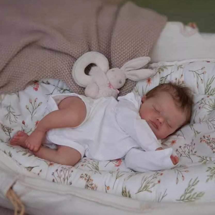 19 Zoll Reborn-Puppen mit Stoffkörper, weich anfühlende neugeborene Babypuppen, Spielzeug für Mädchen, Reborn-Puppen