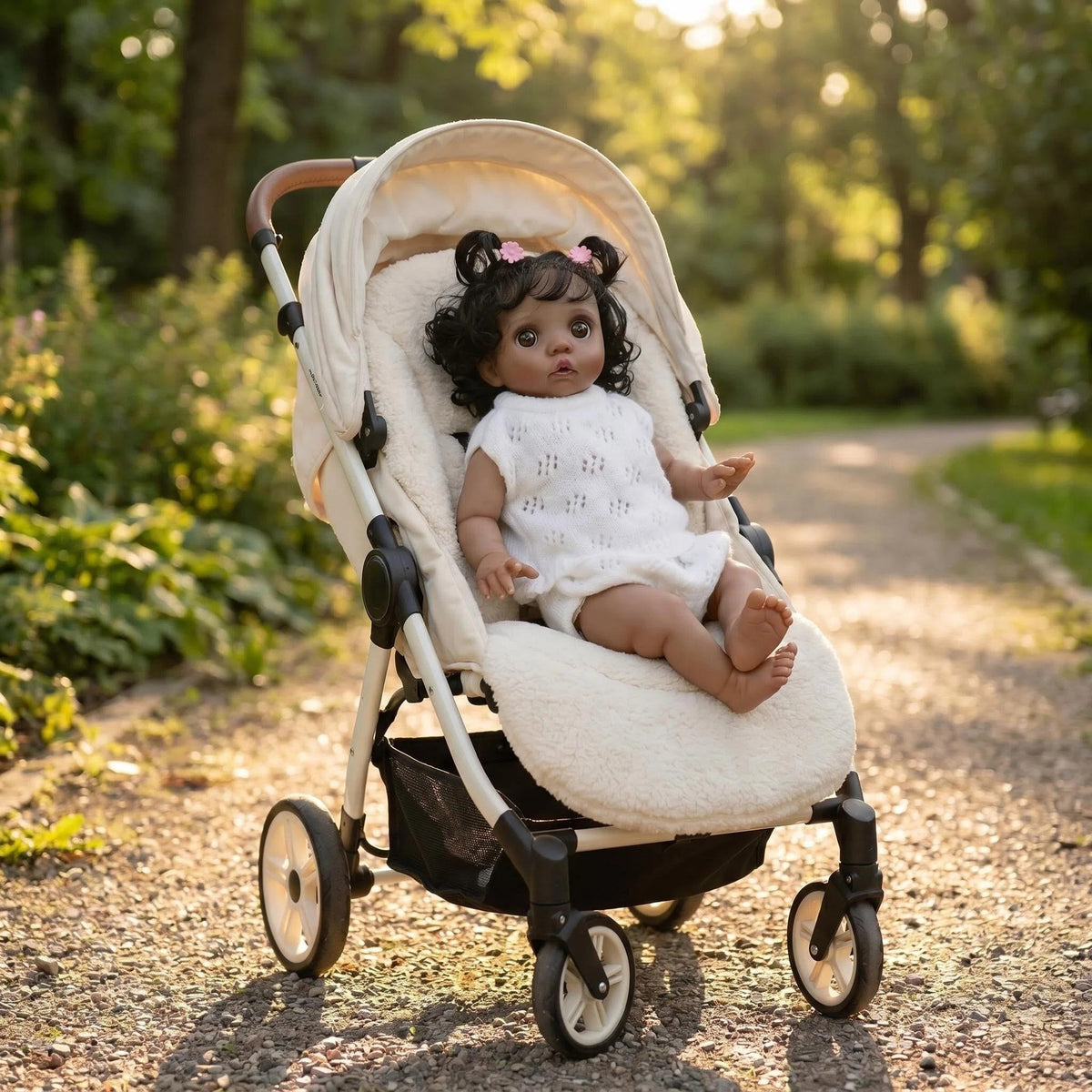 16 Zoll Reborn-Puppe mit Stoffkörper, atmungsaktiver Strickanzug, erstklassiges Überraschungsgeschenk für Geburtstagsfeiern und saisonale Festtage