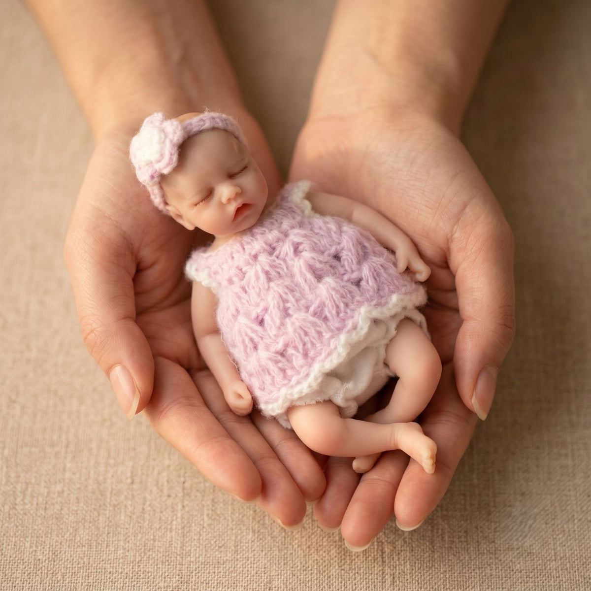 6-Zoll-Handflächen-Reborn-Babypuppe aus massivem Silikon, realitätsnahes, dehnbares Kinderspielzeug als Geschenk und Sammlerstück