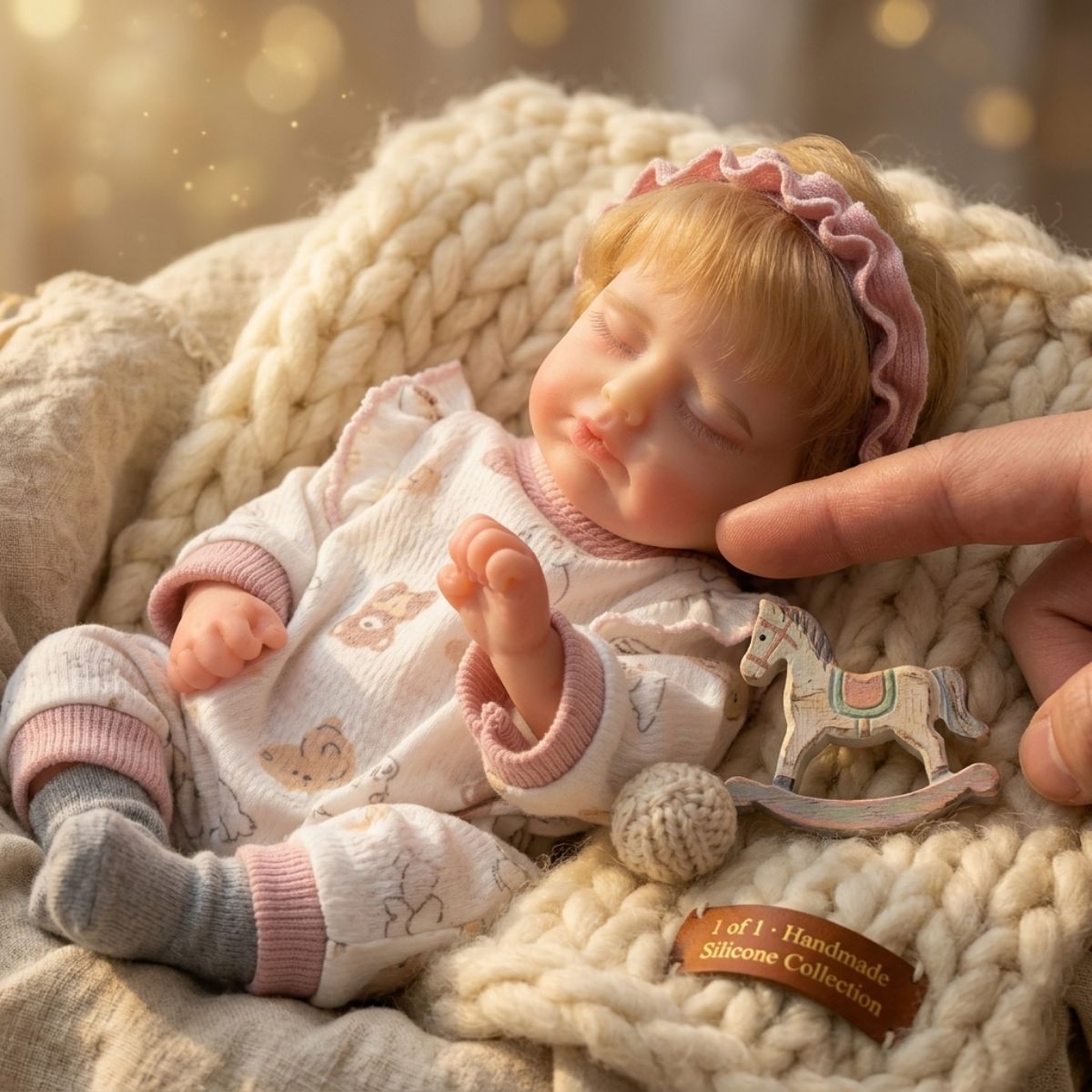 12 Zoll (30 cm) Simulations-Reborn-Babypuppe aus massivem Silikon, realistische Haptik, geschlossene Augen