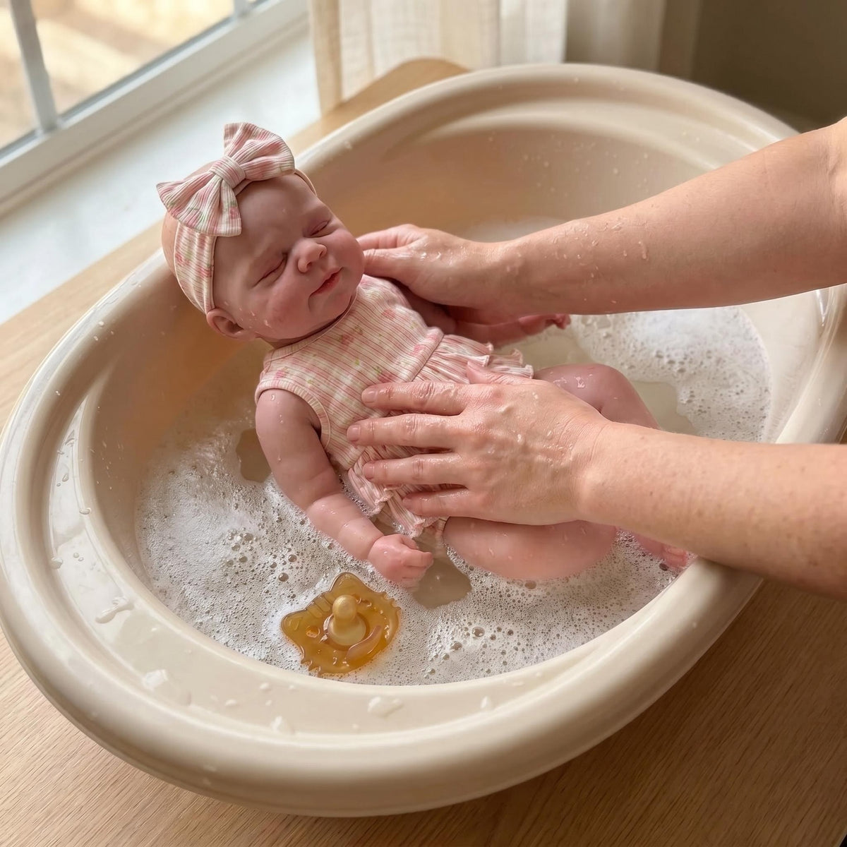 18-Zoll Reborn-Puppe aus Vollsilikon, unterhaltsames Rollenspielzeug für kleine Kinder und stressabbauender Begleiter für erwachsene Puppenliebhaber, erstklassiges Geschenk für Geburtstage und Feiertage