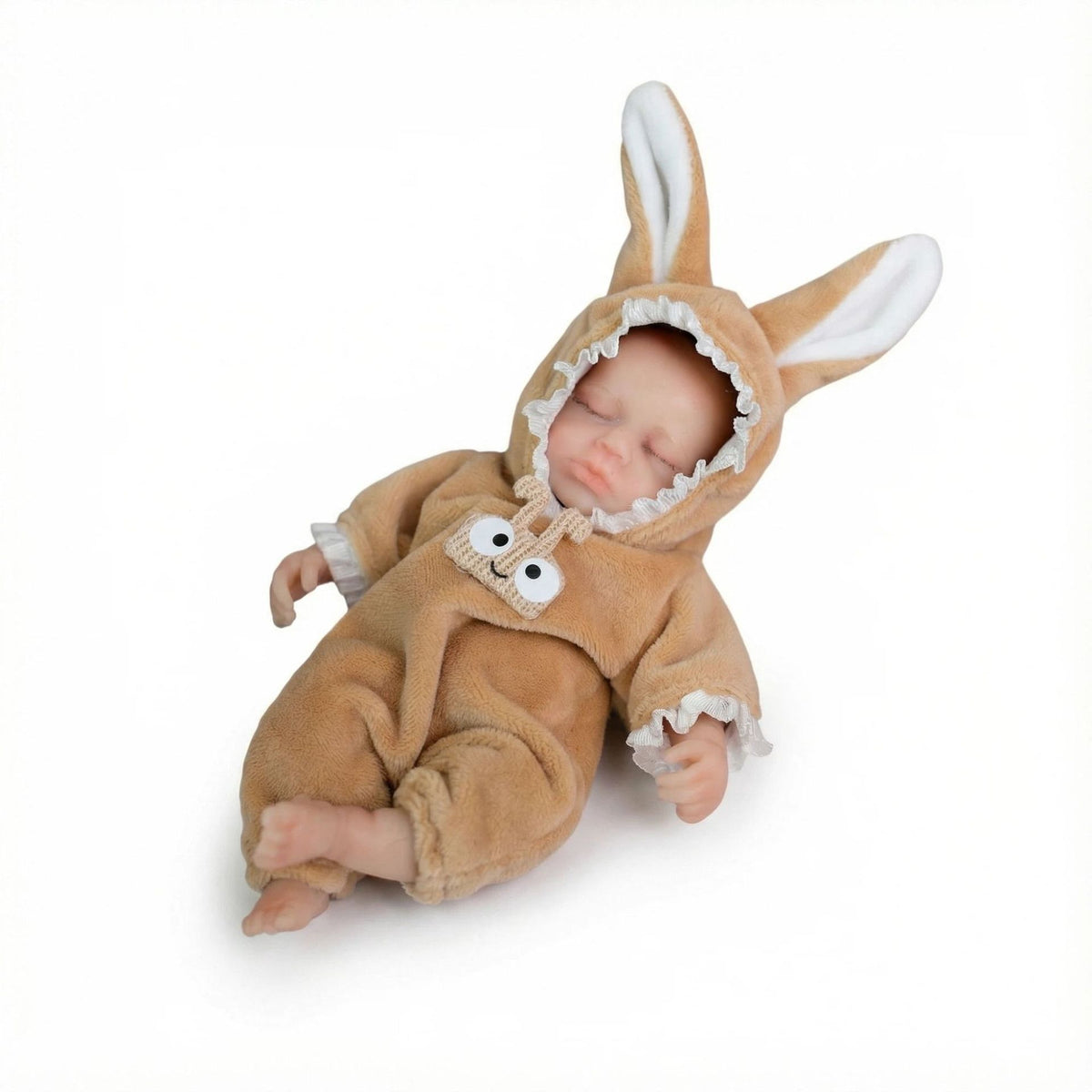 15 cm Schnecken-Reborn-Puppe mit kleinen Ohren aus Silikon