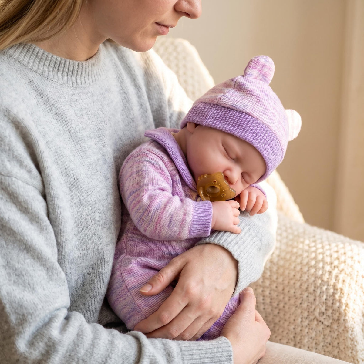 12 Zoll (ca. 30 cm) Neugeborenen-Schlafpuppe aus Vollsilikon, weiches Silikonmaterial, aufmerksames Geschenk für Geburtstage & Feiertage