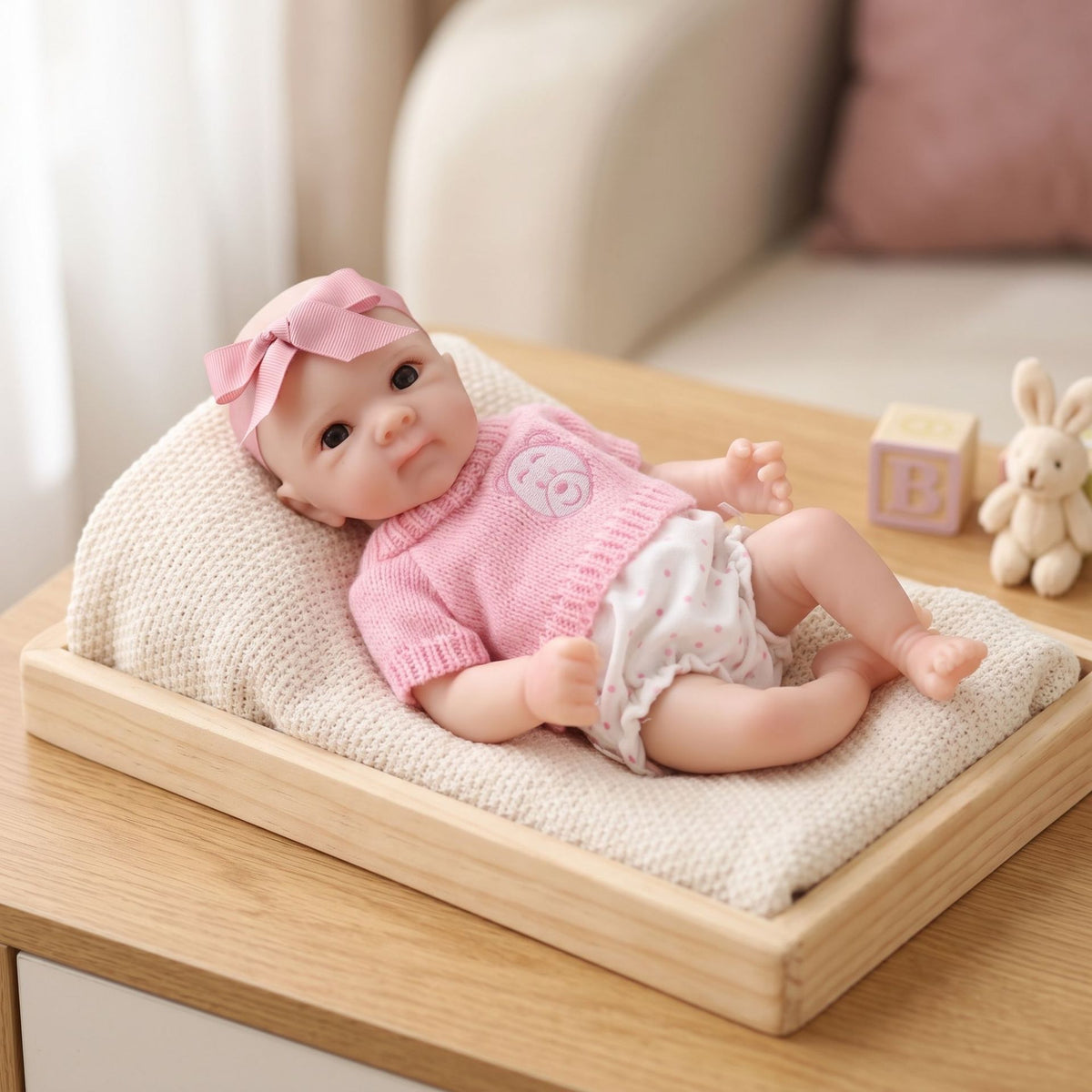 12 Zoll lebensechte Reborn-Babypuppe mit voll massivem Silikonkörper, realistische 3D-Haut mit Adern, handgefertigte Neugeborenenpuppe, perfektes Geburtstags- oder Weihnachtsgeschenk für kleine Mädchen