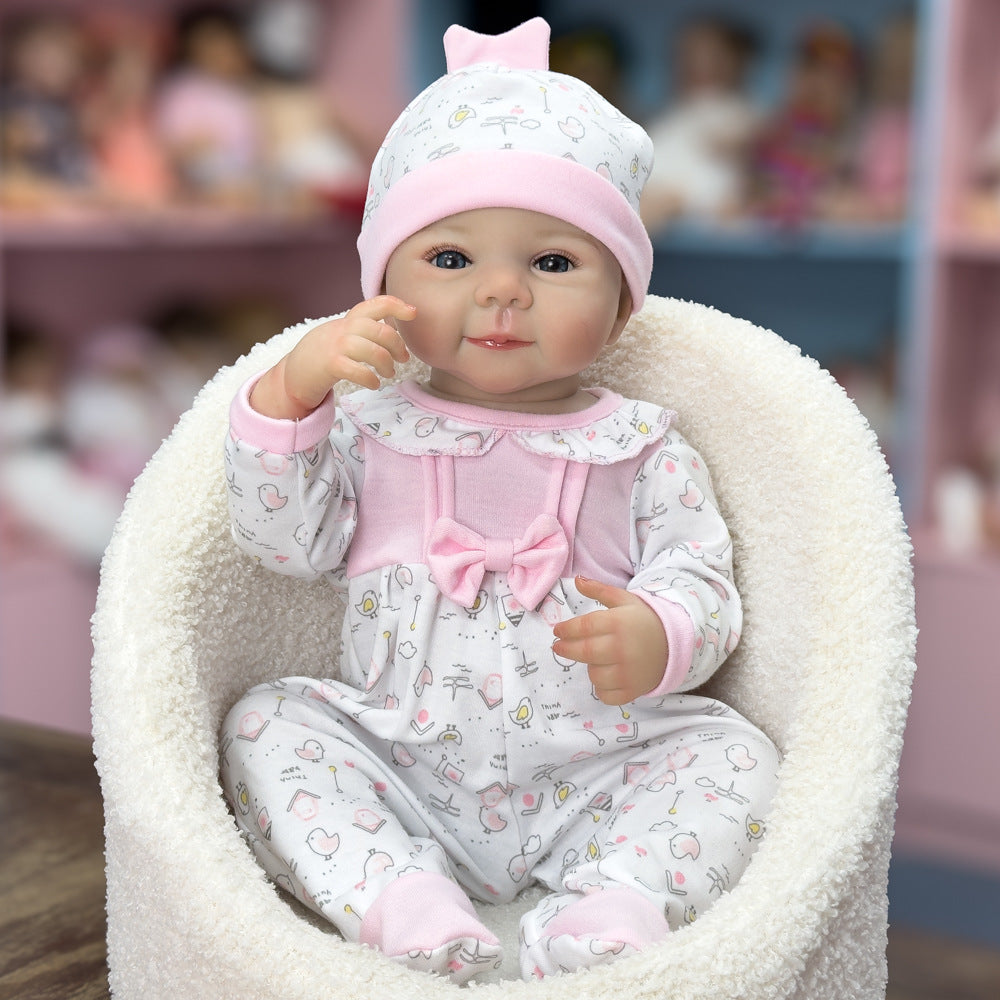 Vollvinyl-Reborn-Puppe, 20 Zoll, lebensechte Baby-Merkmale, ideales Begleitspielzeug für Kinder und erwachsene Hobbyisten