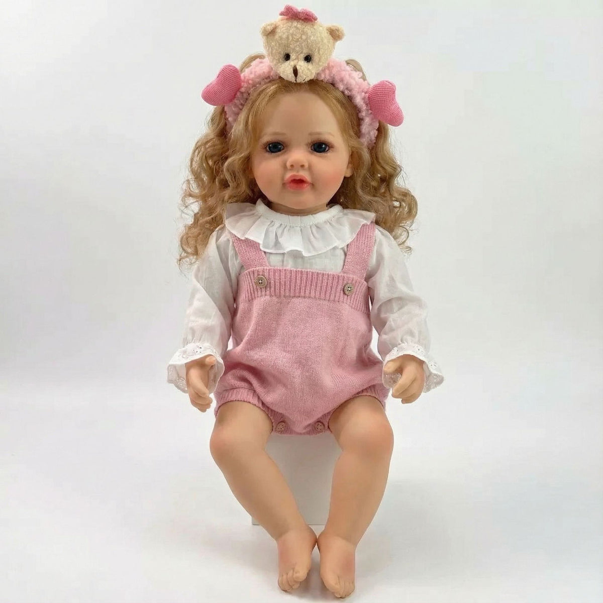 22 Zoll Full-Vinyl Reborn-Puppen Mädchen mit blonden Haaren