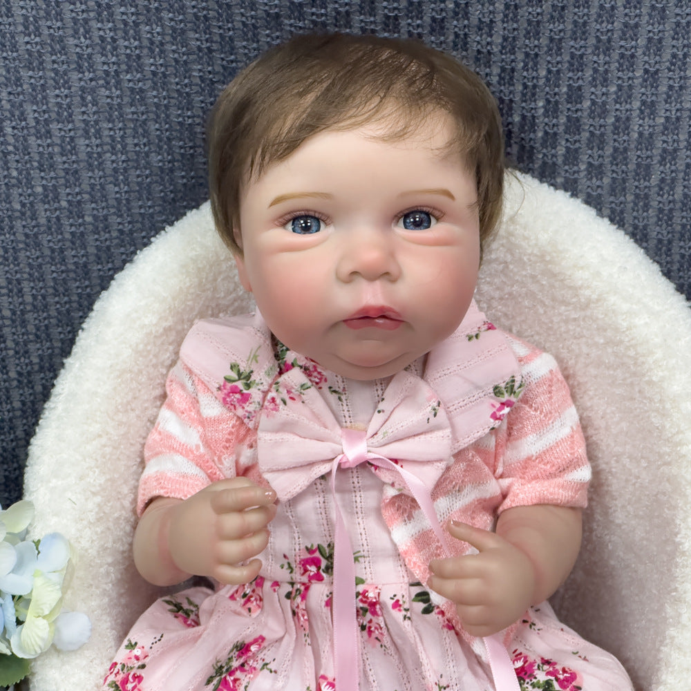 Ideale Überraschung für die Feiertage: 50 cm große Baby-Puppe aus Vollvinyl, realistisches Spielzeug als Begleiter für jedes Alter