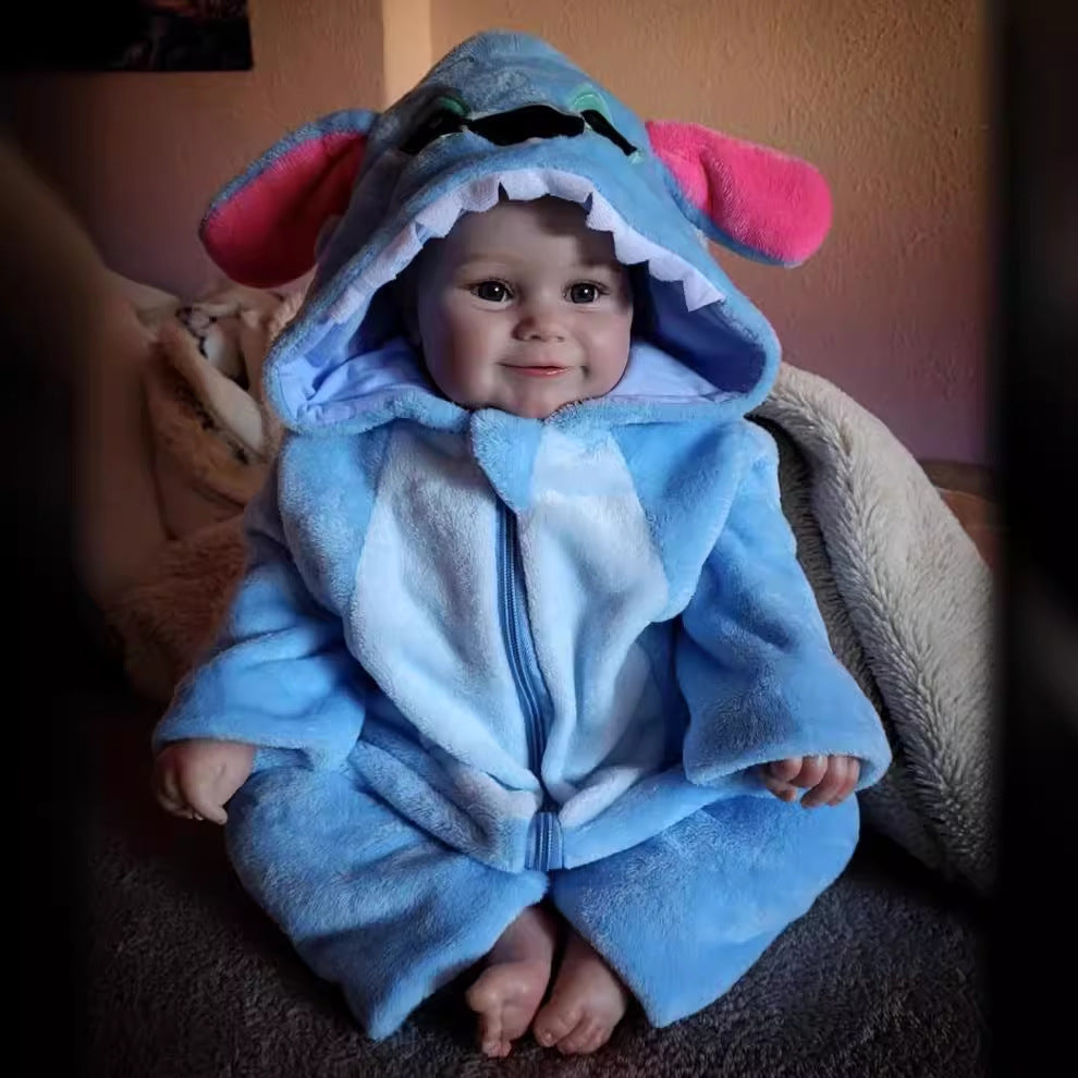 24-Zoll Reborn-Babypuppe mit Ganzkörper-Vinyl, realistisch handgefertigt, als Geschenk für Neugeborene