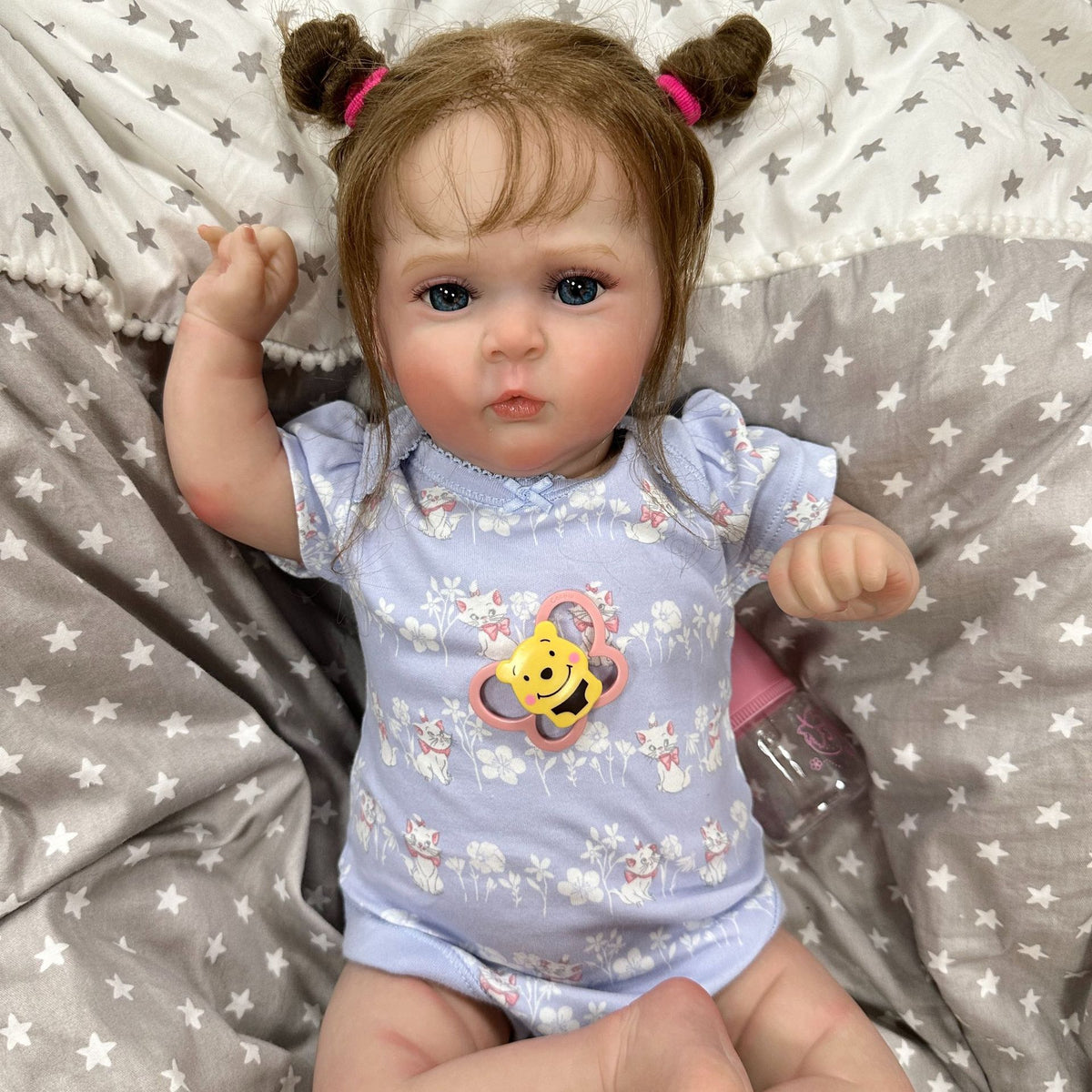 20 Zoll Reborn Puppen mit Stoffkörper, weiche neugeborene Babypuppen Spielzeug für Mädchen Reborn Puppen