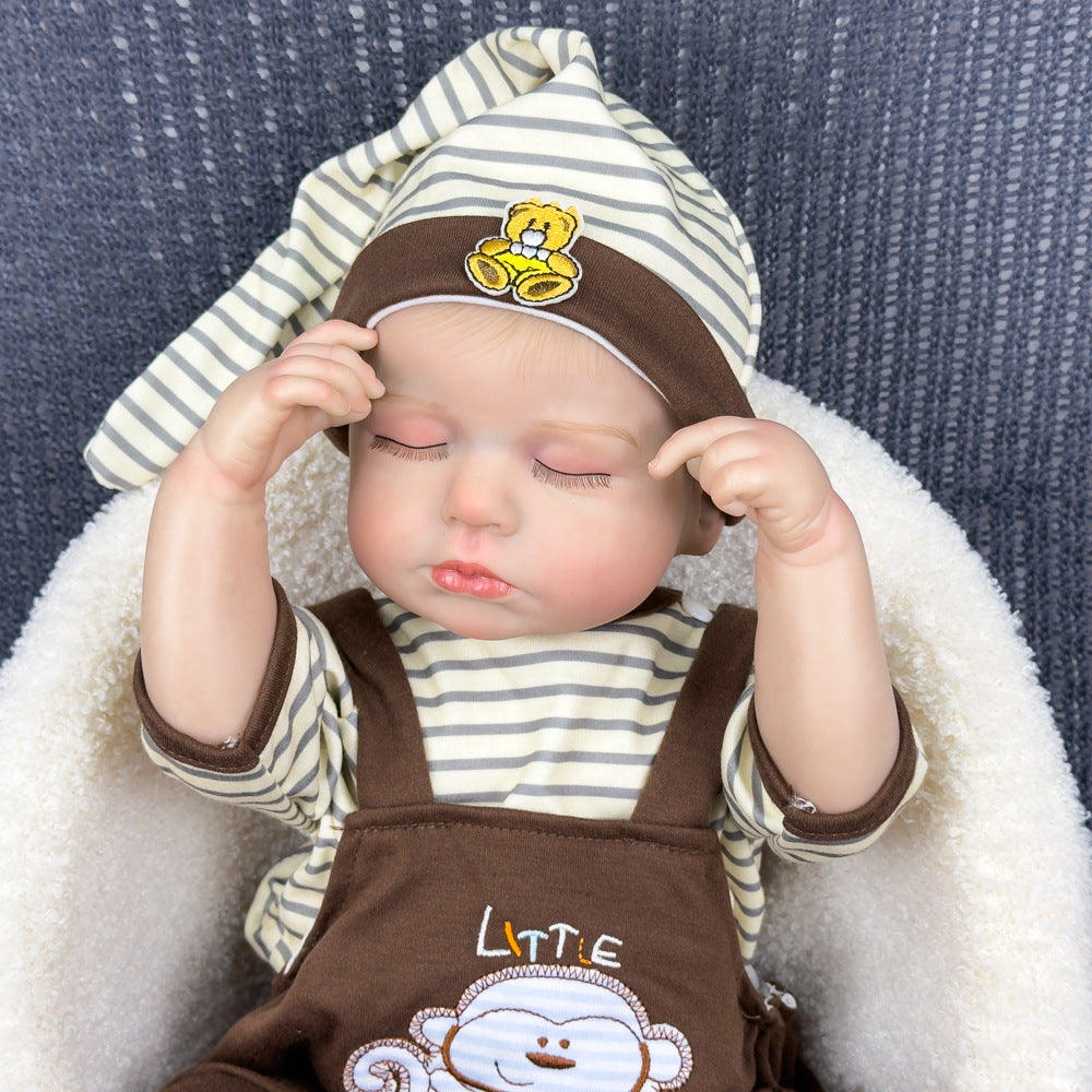 18 Zoll Reborn-Babypuppe aus Vollvinyl, Geburtstags- und Festtagsgeschenk für Kinder und Sammler