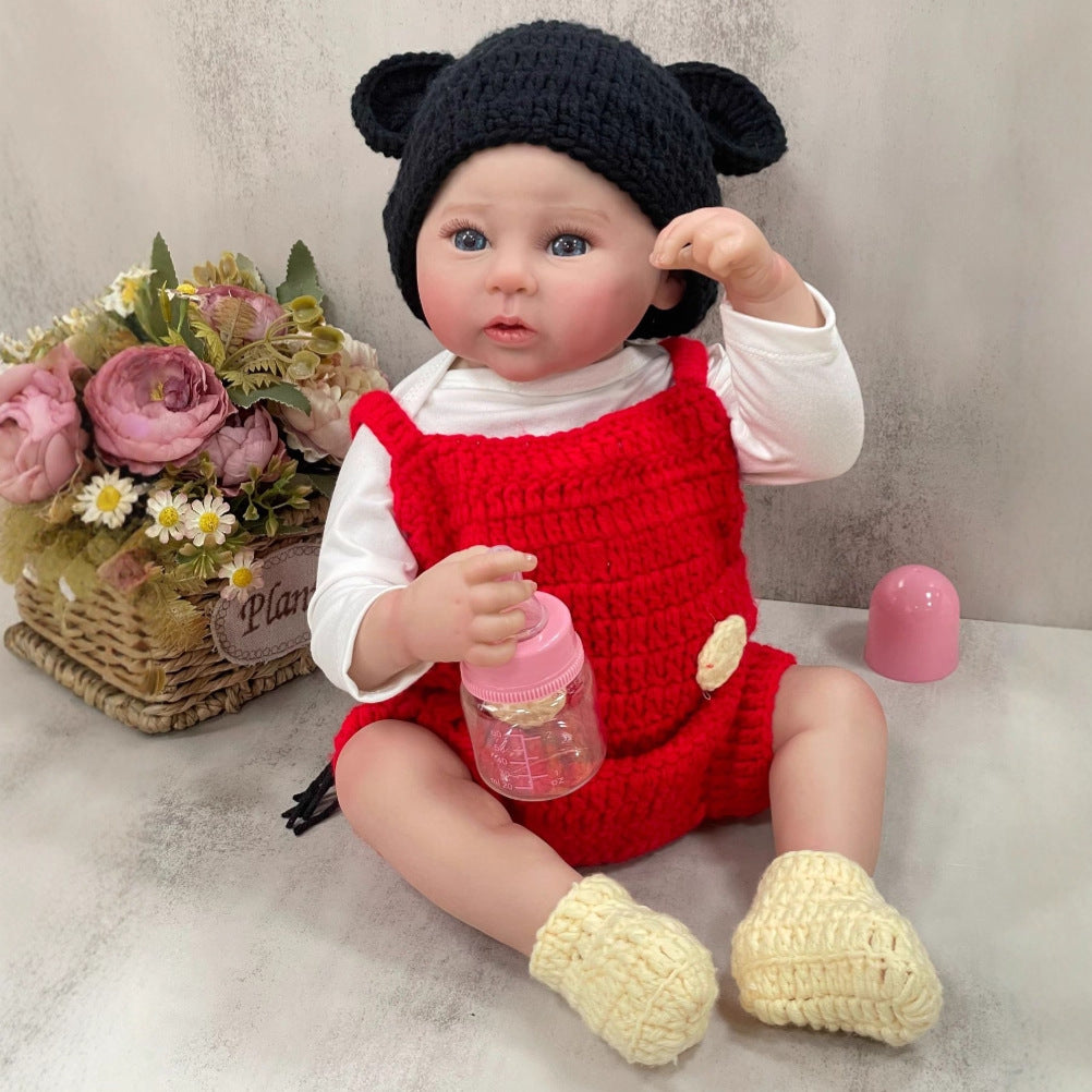 50 cm 3D-Reborn-Puppe aus Vollvinyl mit realistischer Hautfarbe, Geschenk für Kinder