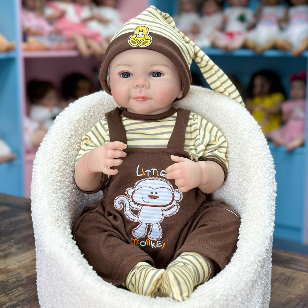 Vollvinyl-Reborn-Puppe, 20 Zoll, lebensechte Baby-Merkmale, ideales Begleitspielzeug für Kinder und erwachsene Hobbyisten