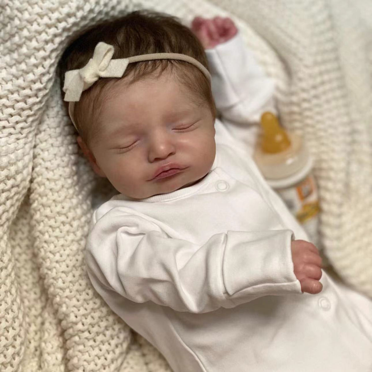 48 cm Reborn-Puppen mit Stoffkörper, weiche Neugeborenen-Babypuppen Spielzeug für Mädchen
