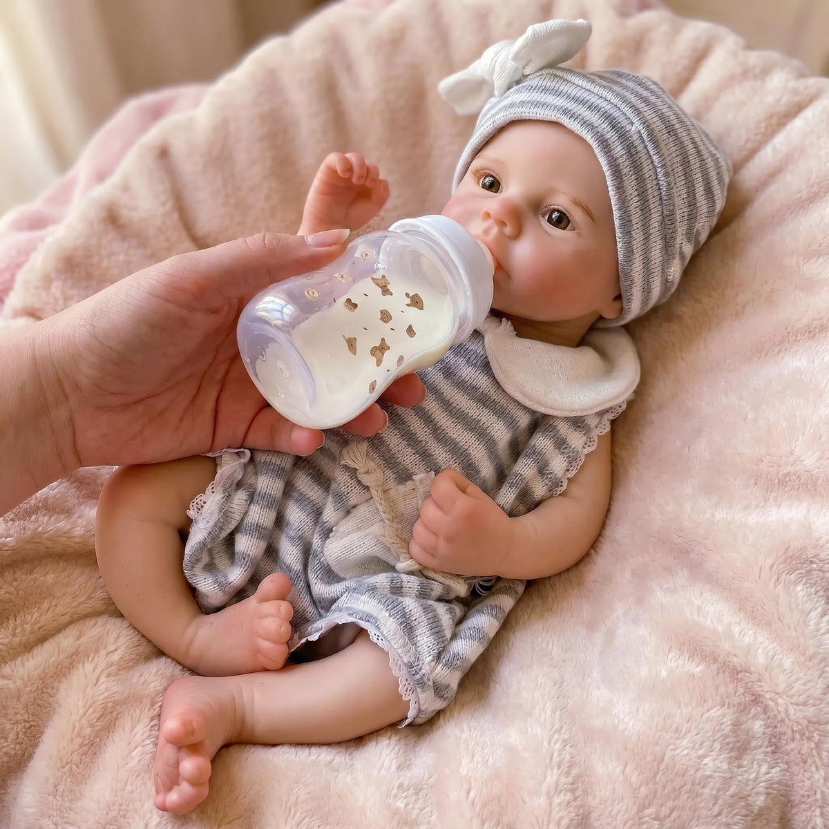 12-Zoll-Reborn-Puppe mit vollem Körper aus massivem Silikon als Weihnachtsgeschenk für Kinder oder erwachsene Puppensammler